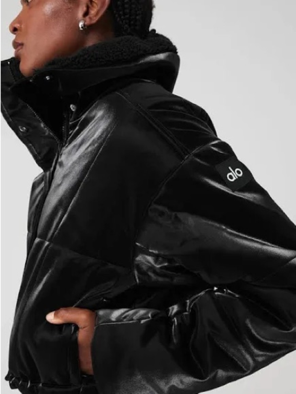 Alo Yoga Orion Cropped Puffer Jacket - Size Small - Picture 16 of 16